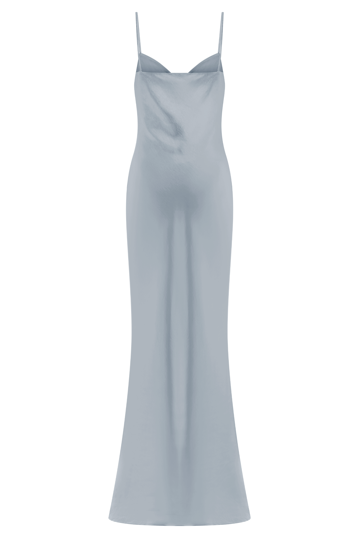Lilly Sweetheart Satin Maxi Dress - Frosted Blue、mySite、solidvoid
