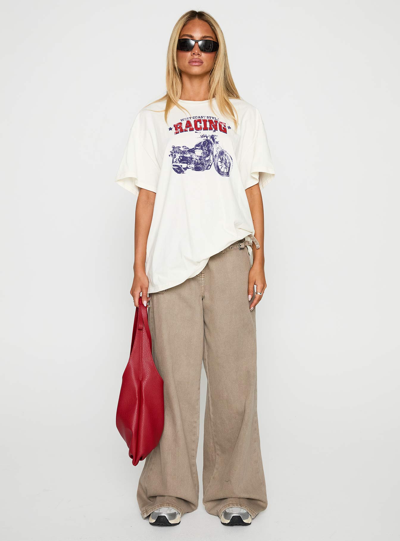 West Coast Style Oversized Tee White、mySite、solidvoid