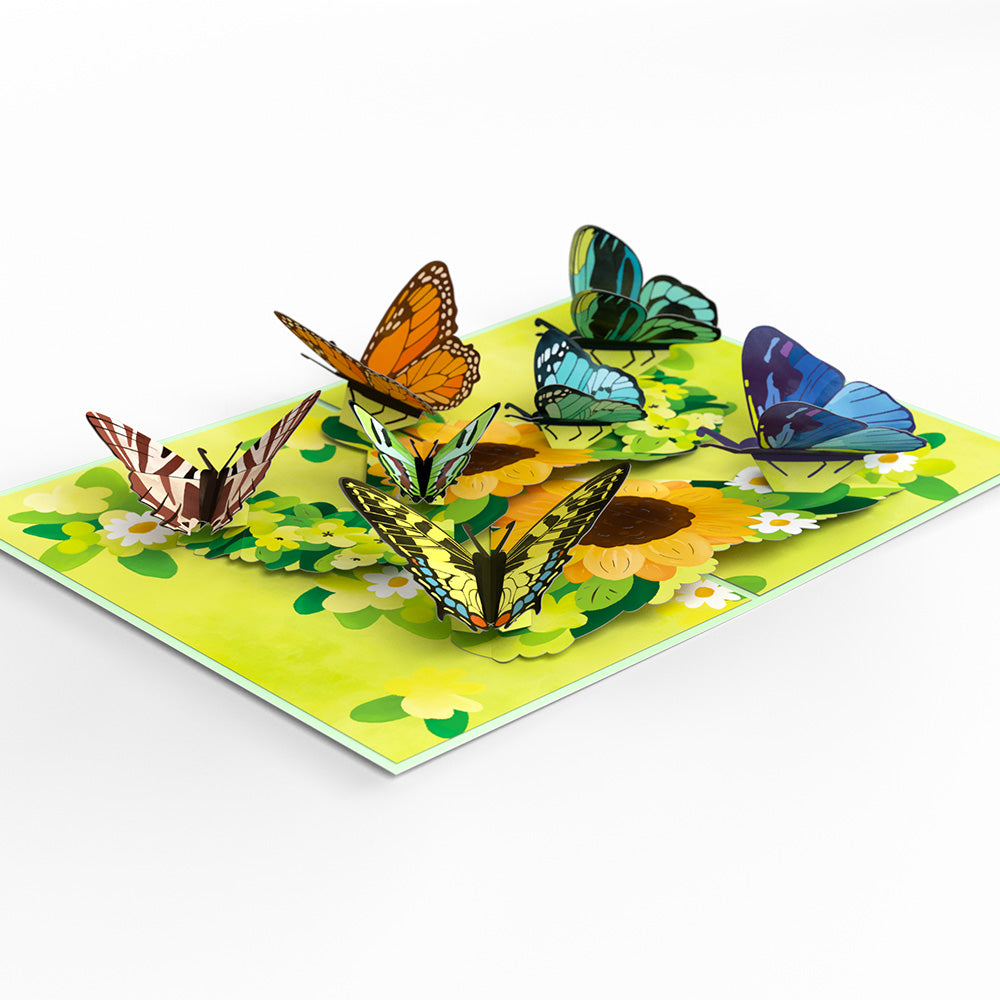 Sunflower Butterflies Pop-Up Card、mySite、solidvoid