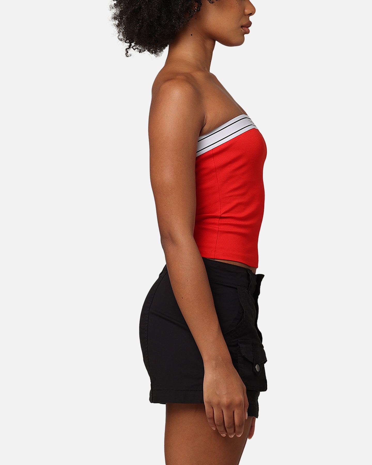 Tommy Jeans Women's Logo Taping Tube Top Deep Crimson、mySite、zt4zffjzw