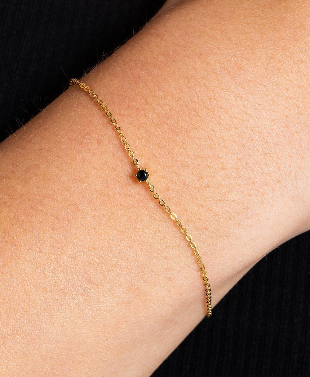  Rosa Bracelet Black 18ct Gold Plated