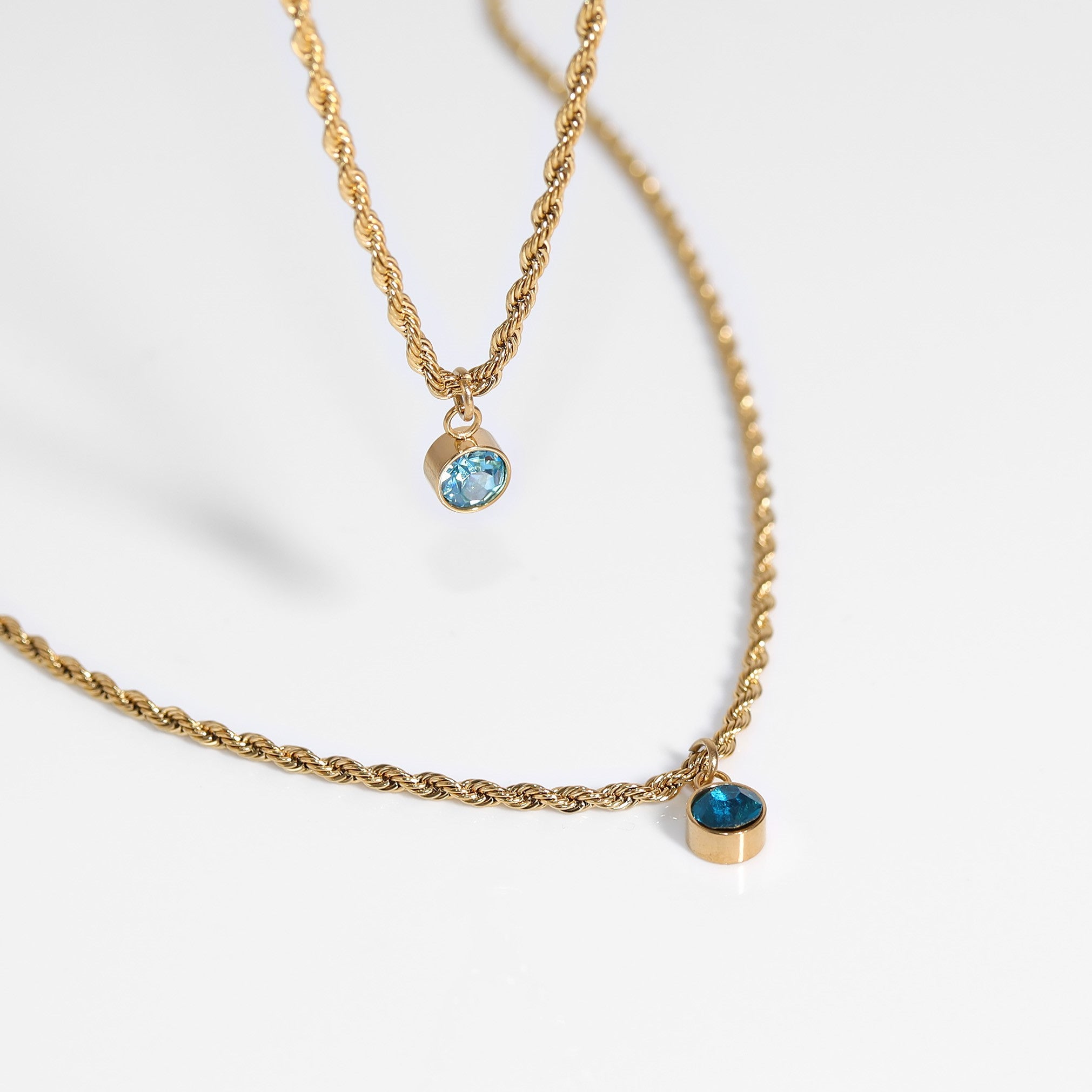 18K Gold PVD Stainless Steel Rope Chain Necklace / CHN9702、mySite、dreamappss