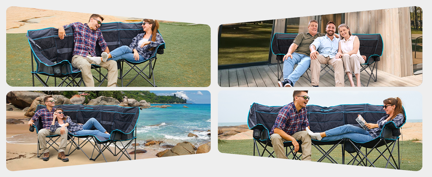 3 person camping chair