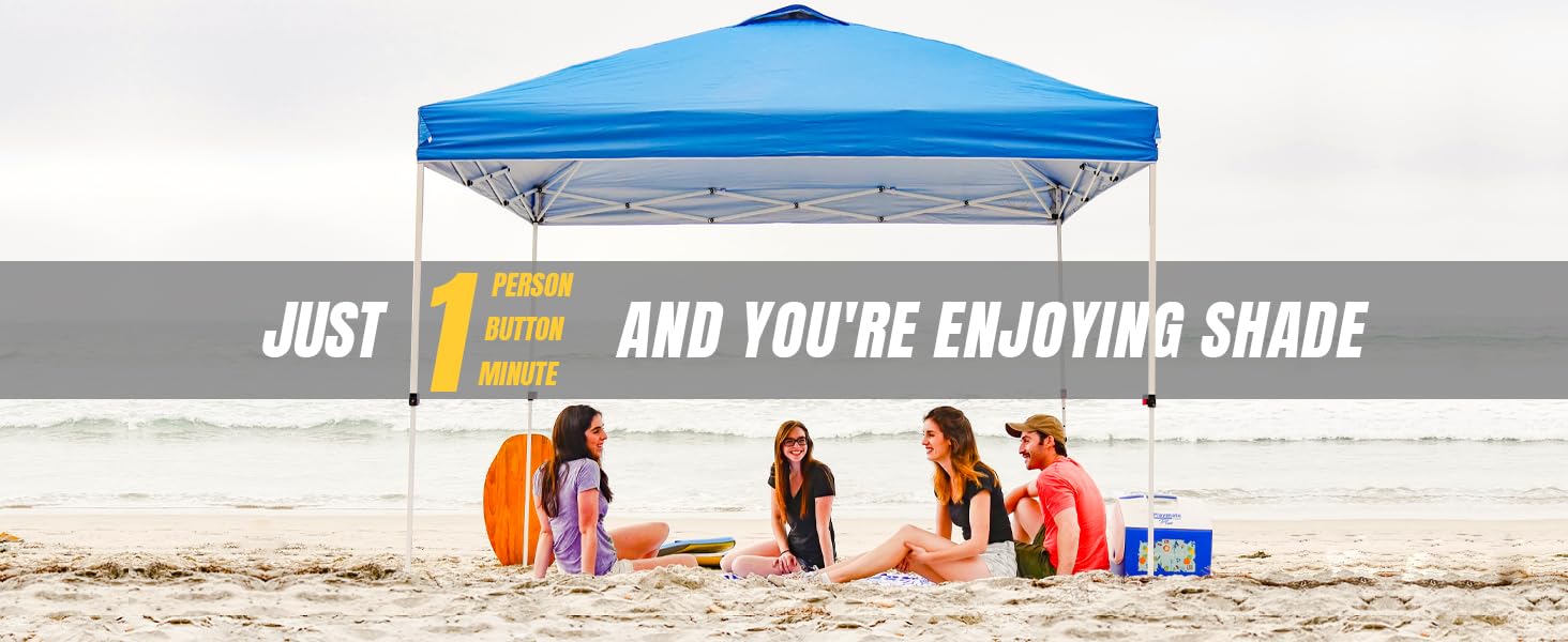 collapsible purple sandbag poles cabana fold sport canopys rolling outdoors kanopy set-up canopytent