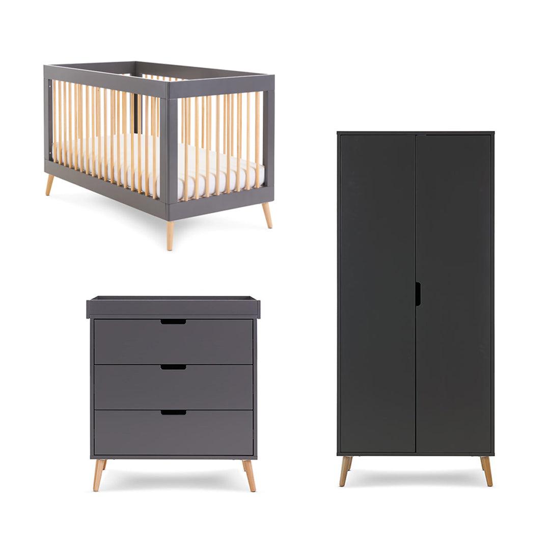  Obaby Maya 3 Piece Room Set - Slate + Natural、mySite、merchandisen