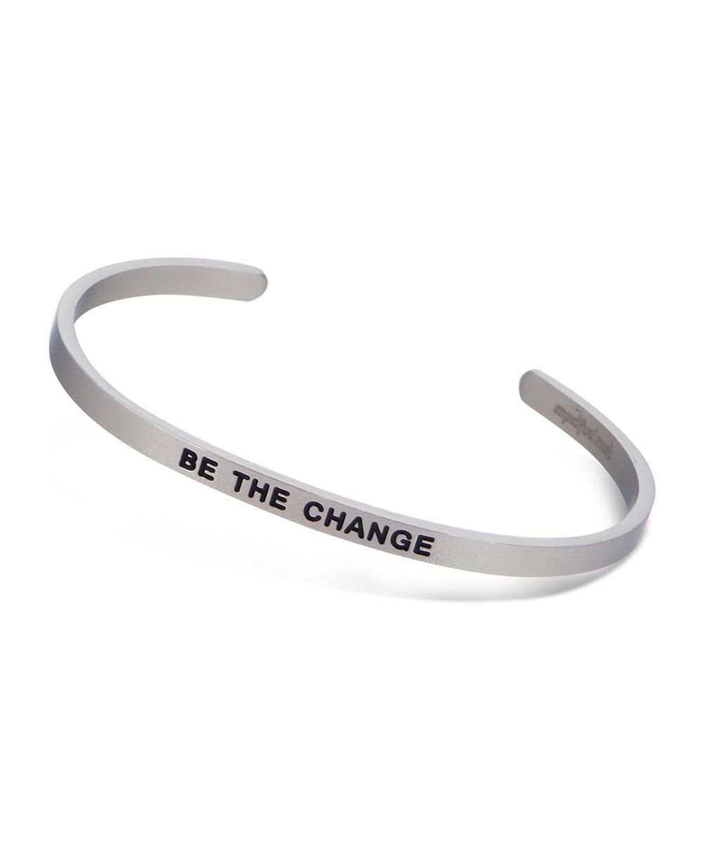 Engraved Metal Cuff Bracelet, Be The Change、mySite、topwebapps