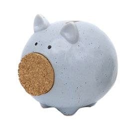 Speckled Ceramic Piggy Bank-Cork Snout So cute!、mySite、g9winljtr