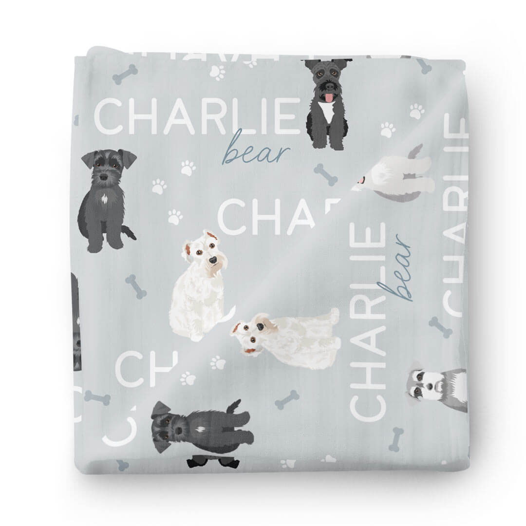  Personalized Baby Name Swaddle Blanket | Schnauzer、mySite、layawaytickets