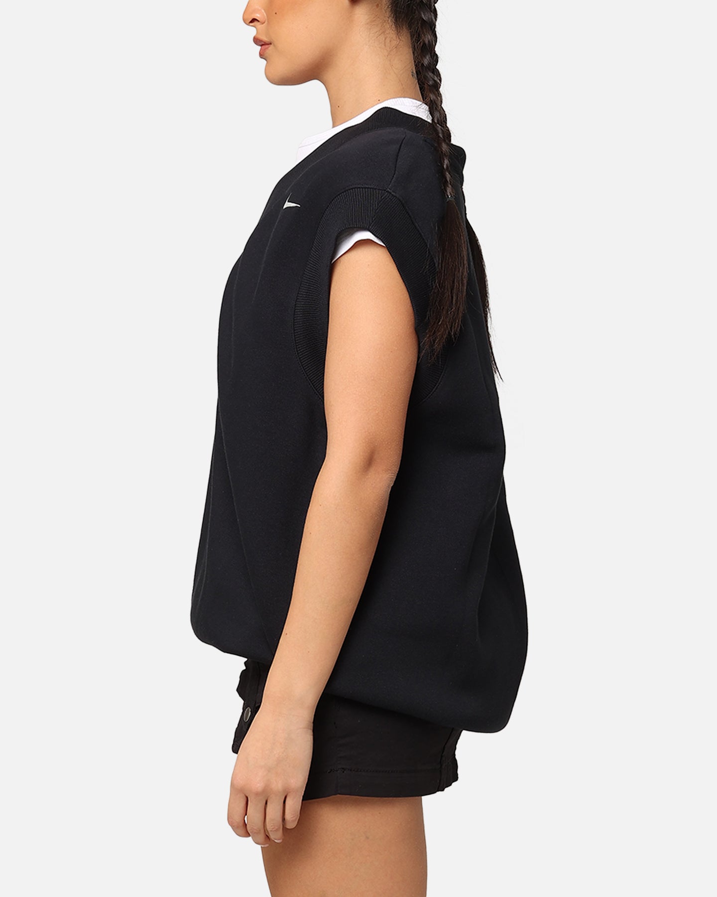 Nike Women's Sportswear Pheonix Fleece V-Neck Vest Black/Sail、mySite、zt4zffjzw