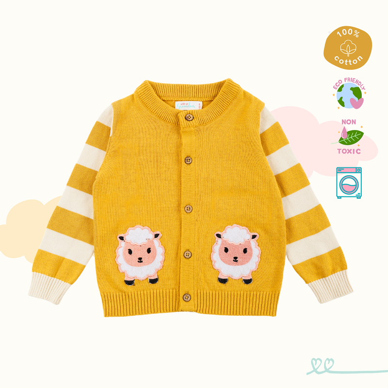 Cotton Snuggly Sweater For Kids | Mustard Yellow、mySite、camillekostekn
