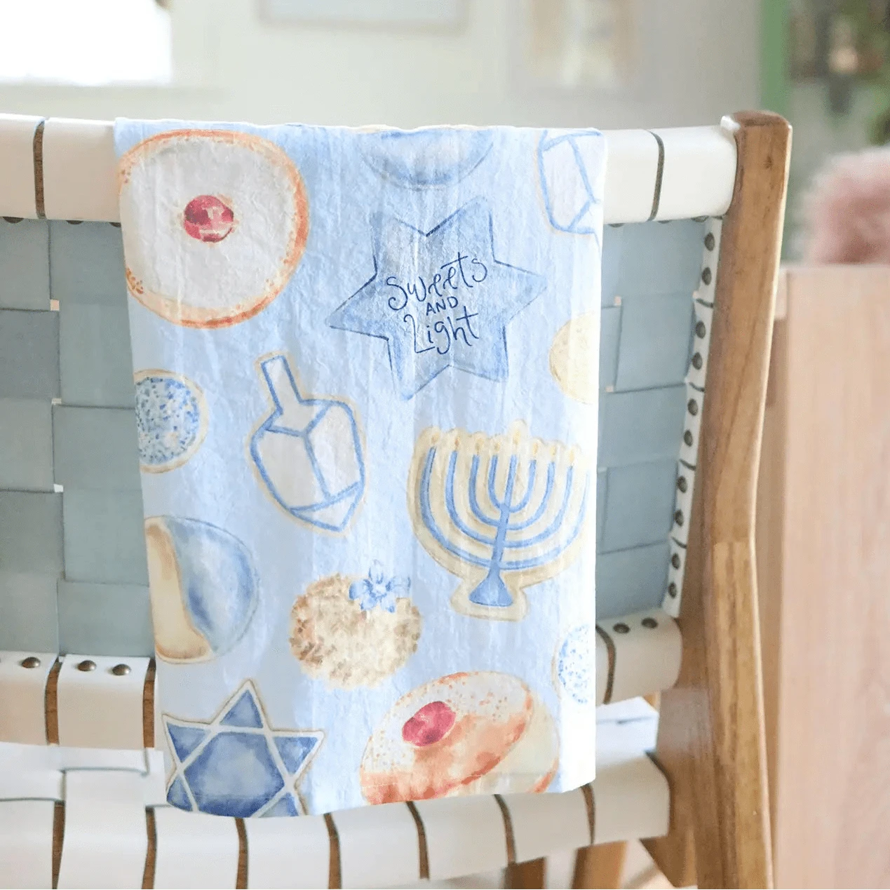 Sweets and Light Hanukkah Cookies Tea Towel、mySite、topwebapps