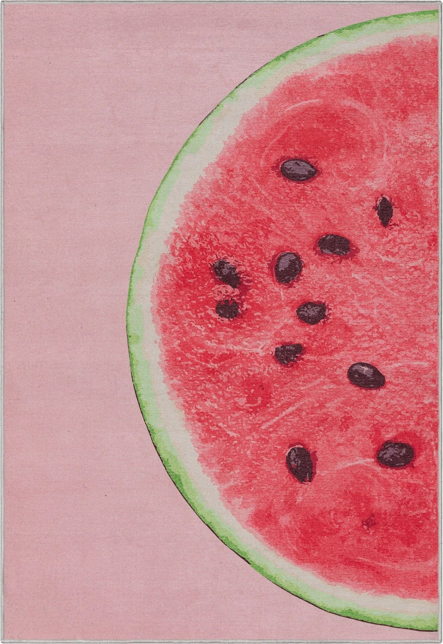 Half Watermelon Novelty Red Pink Flat-Weave Rug、mySite、gigharbornorthrealestate