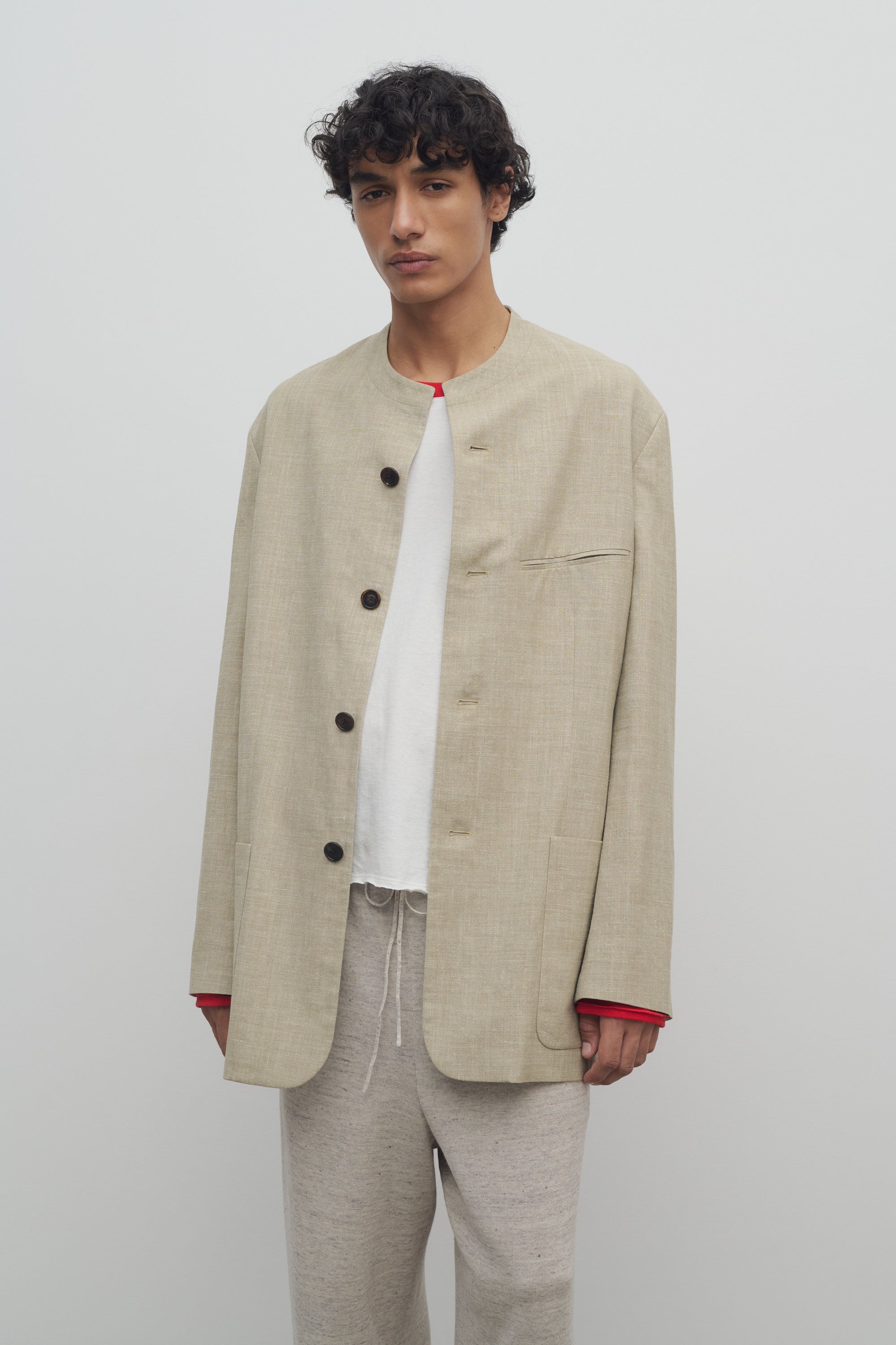 Casimir Jacket in Silk, Linen, and Virgin Wool、mySite、aoinhome