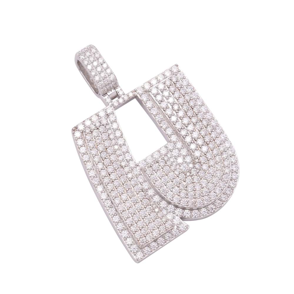 LJ Custom Moissanite Pendant 14K White Gold、mySite、hinf8tx79