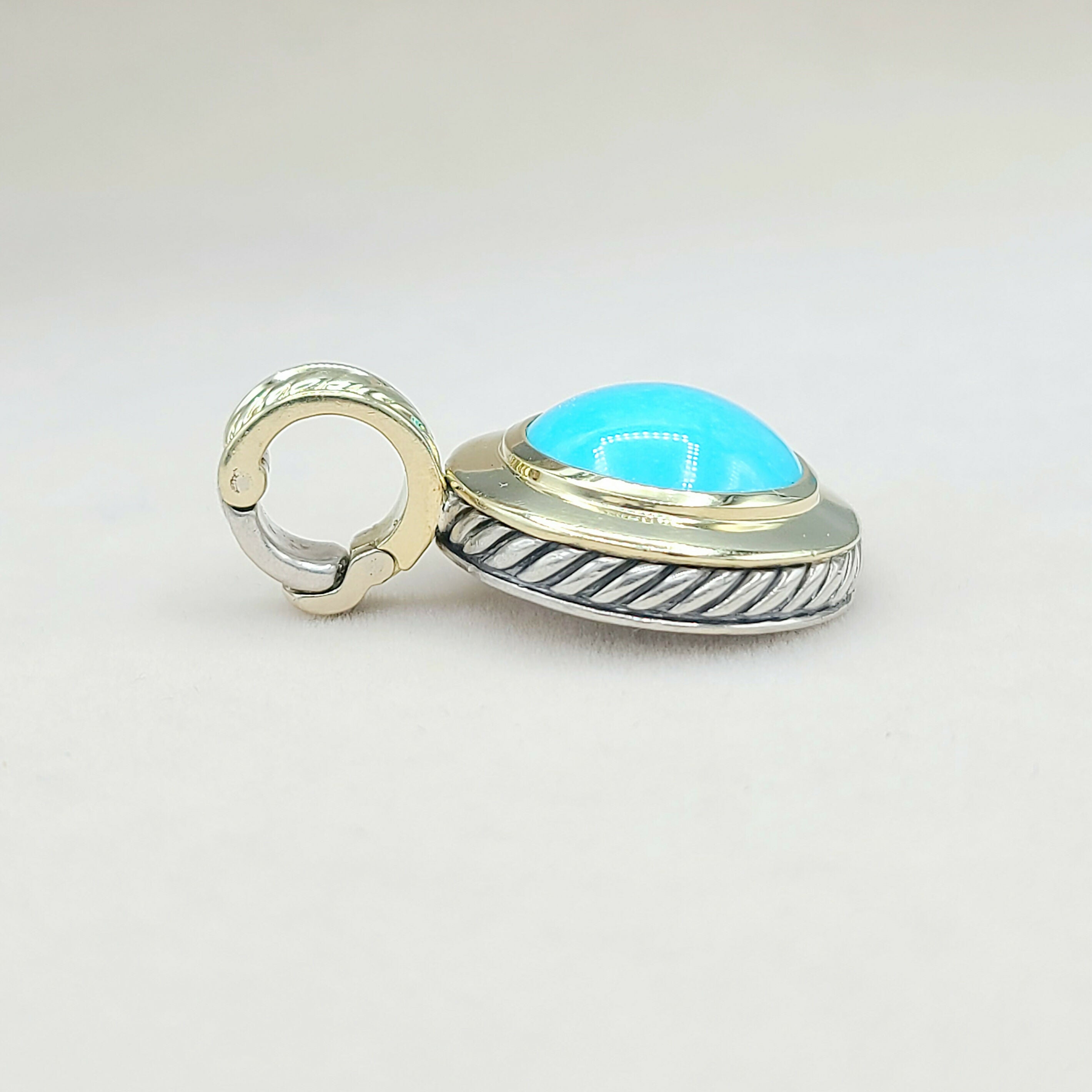 David Yurman Cerise Pendant Enhancer Turquoise & Gold、mySite、hinf8tx79