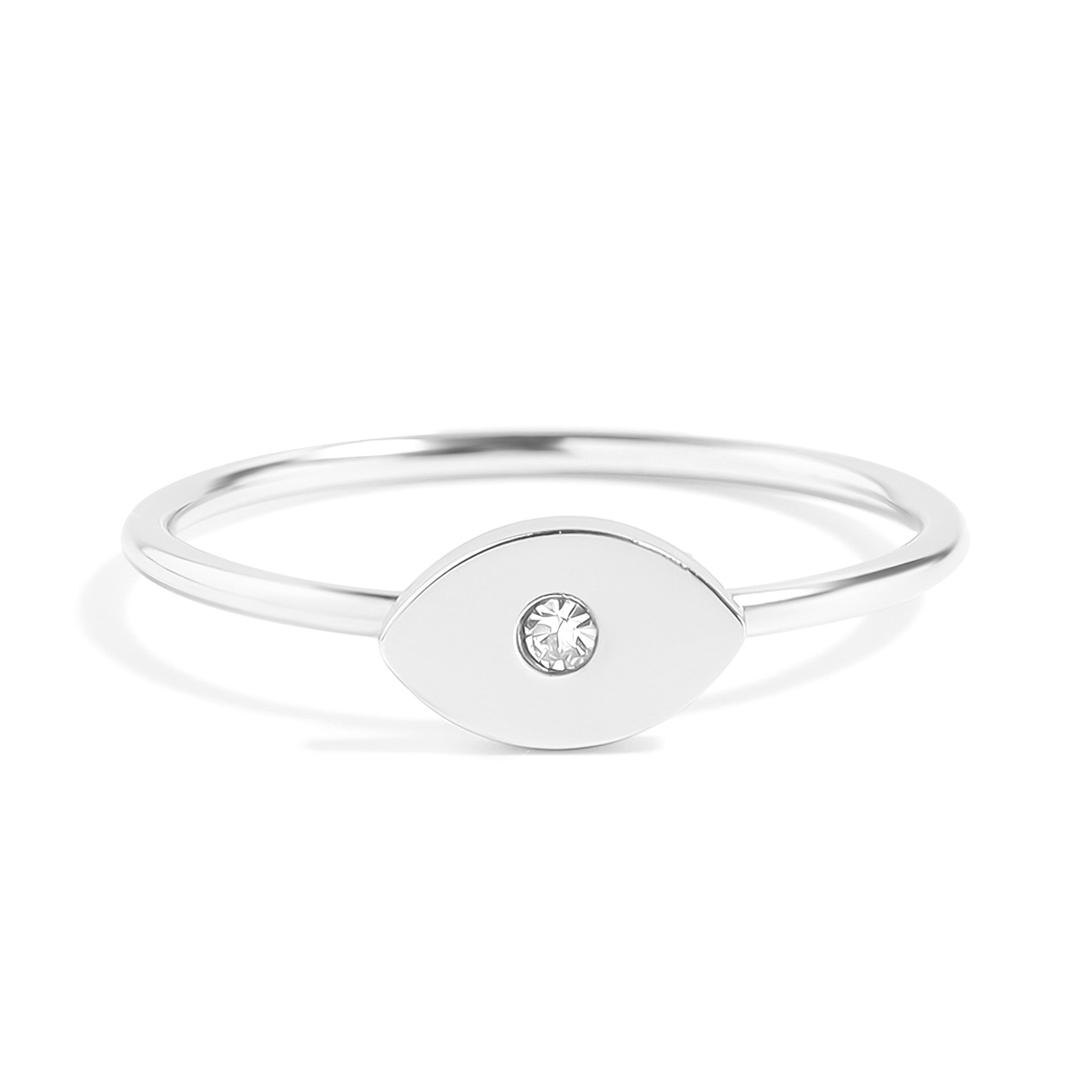 18K Gold PVD Stainless Steel CZ Stone Evil Eye Symbol Ring / ZRJ0004、mySite、dreamappss