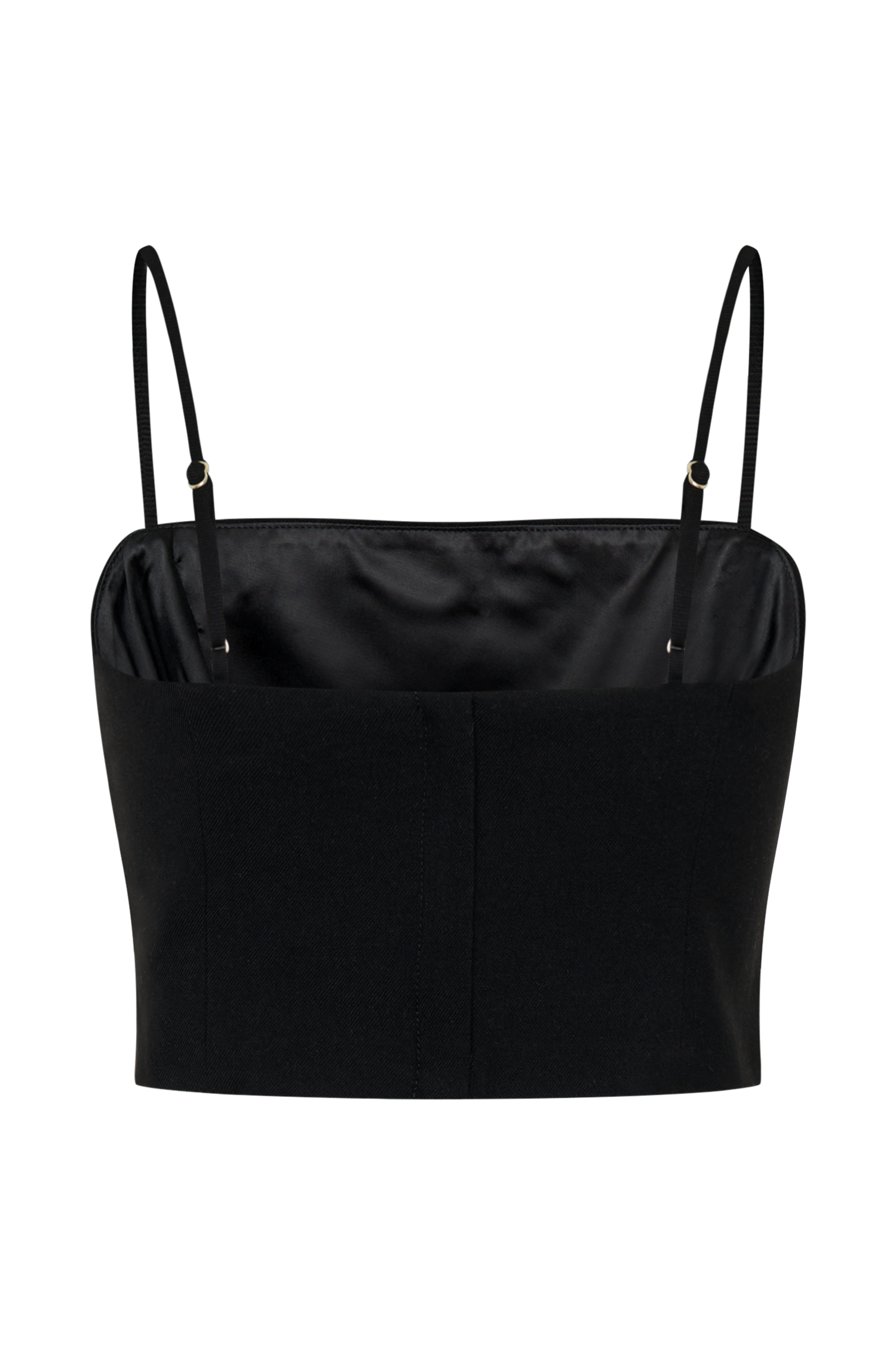 Grace Suiting Crop Top - Black、mySite、solidvoid