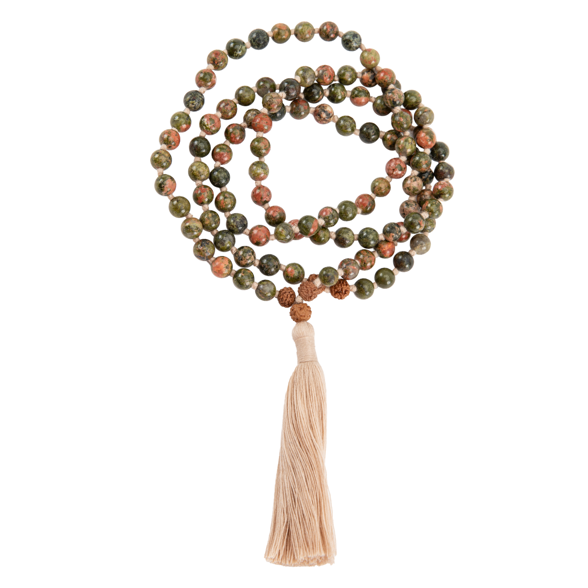 Handmade Prayer Beads: Unakite Mala、mySite、topwebapps