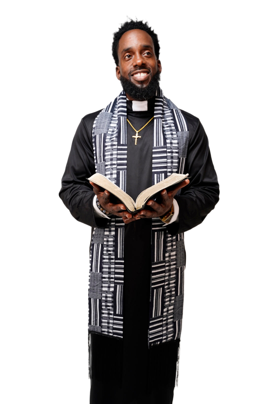 Dupsie's Kente Khumasi Royale African Print Sash with Black fringes DPBC0795S、mySite、solidvoid