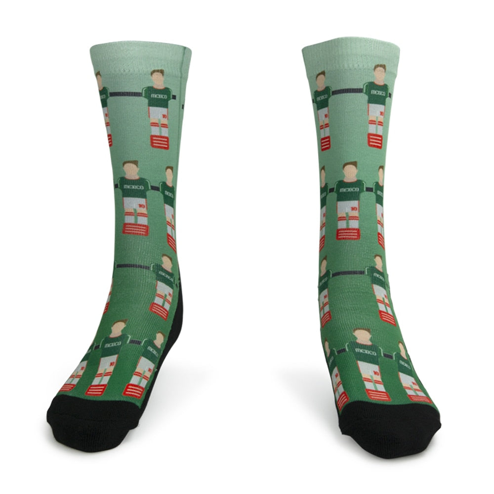 Sockatines Men's Futbolito Lifestyle Sock White/Black/Green、mySite、noshort