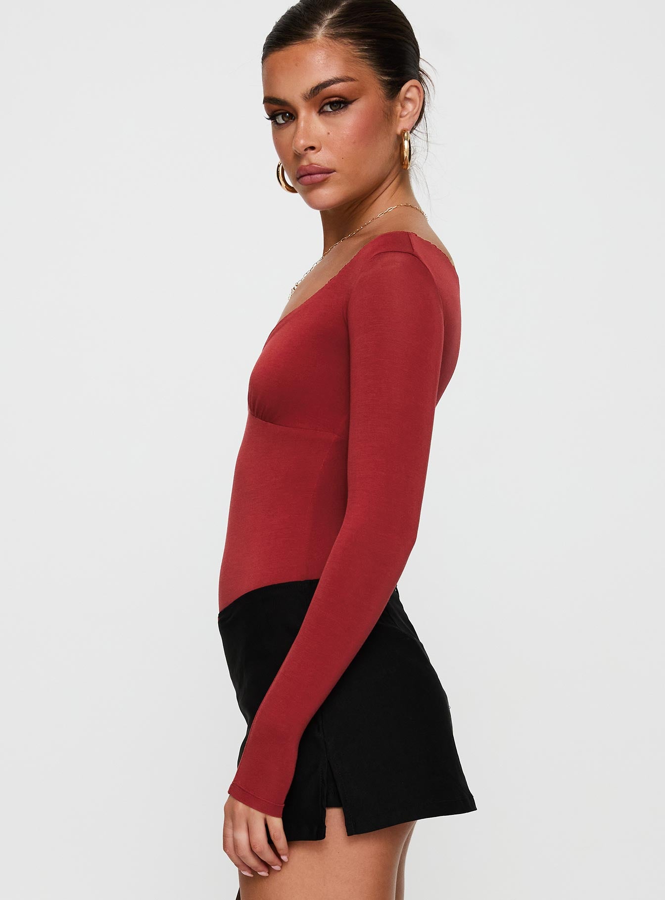 Loveydove Bodysuit Burgundy、mySite、solidvoid