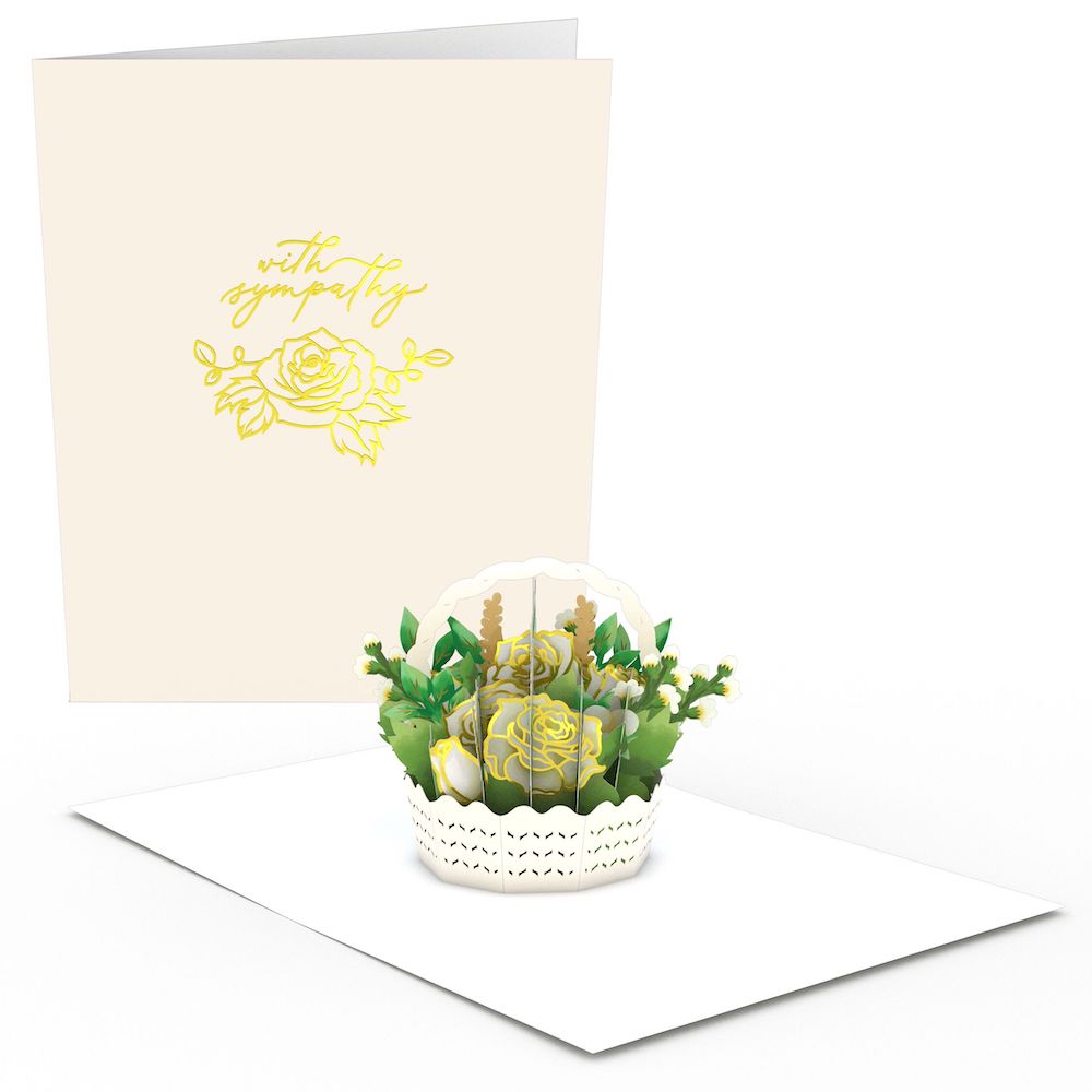 Sympathy Flower Basket: Paperpop® Card、mySite、solidvoid
