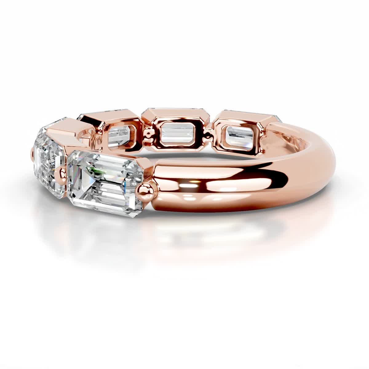 Quisha Diamond Wedding Ring (2 Carat) -14K Rose Gold、mySite、hinf8tx79
