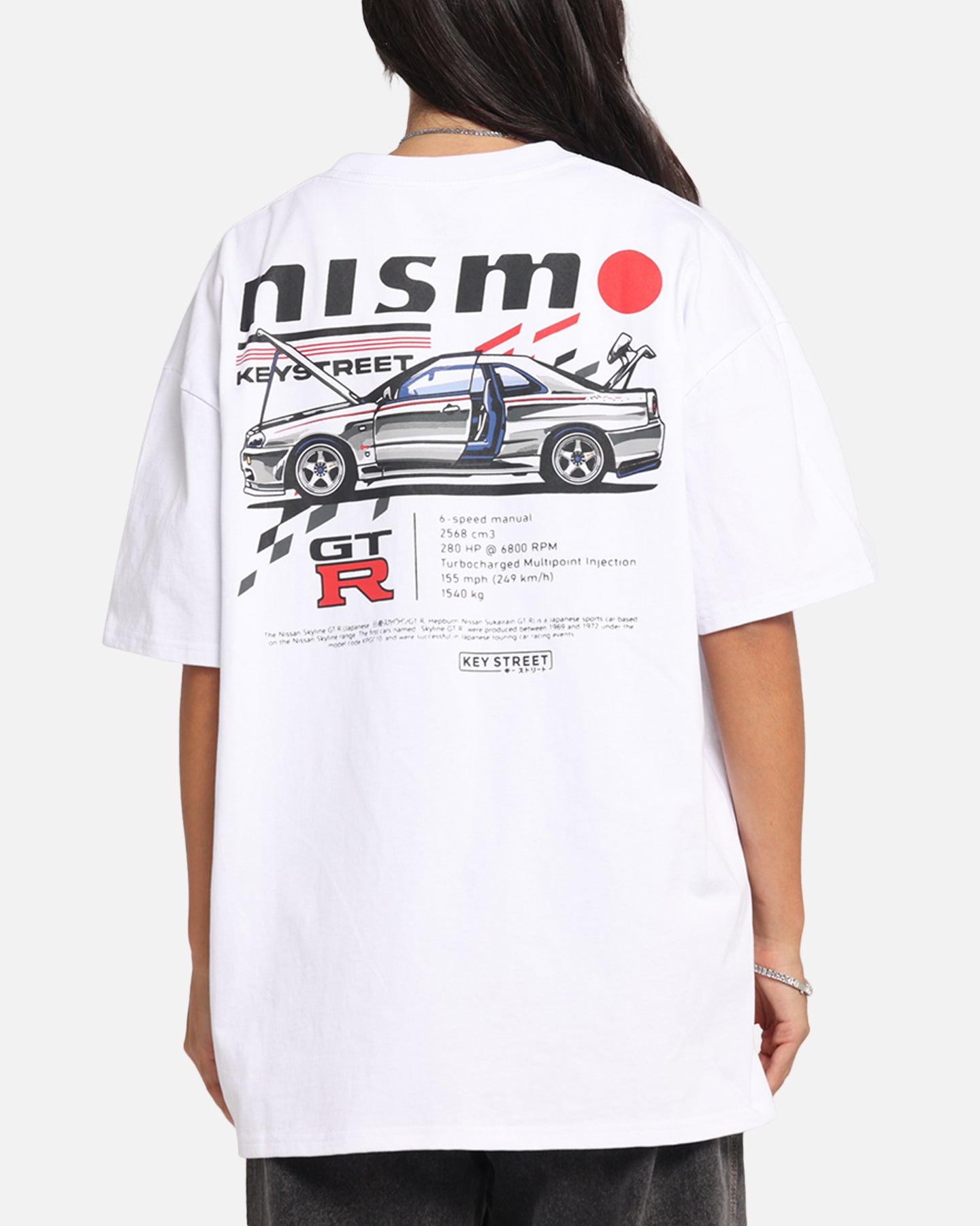 Key Street Nismo R34 GTR T-Shirt White、mySite、zt4zffjzw