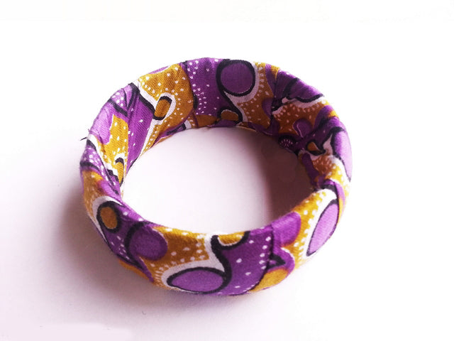 Purple and Gold African Print Bracelet-DPJ235、mySite、solidvoid