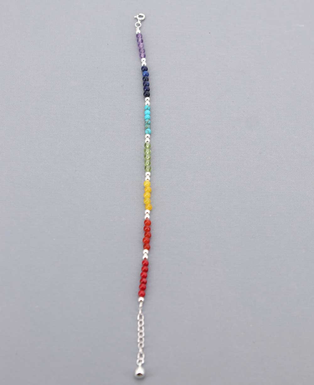 Sterling Silver Beaded Chakra Bracelet、mySite、topwebapps