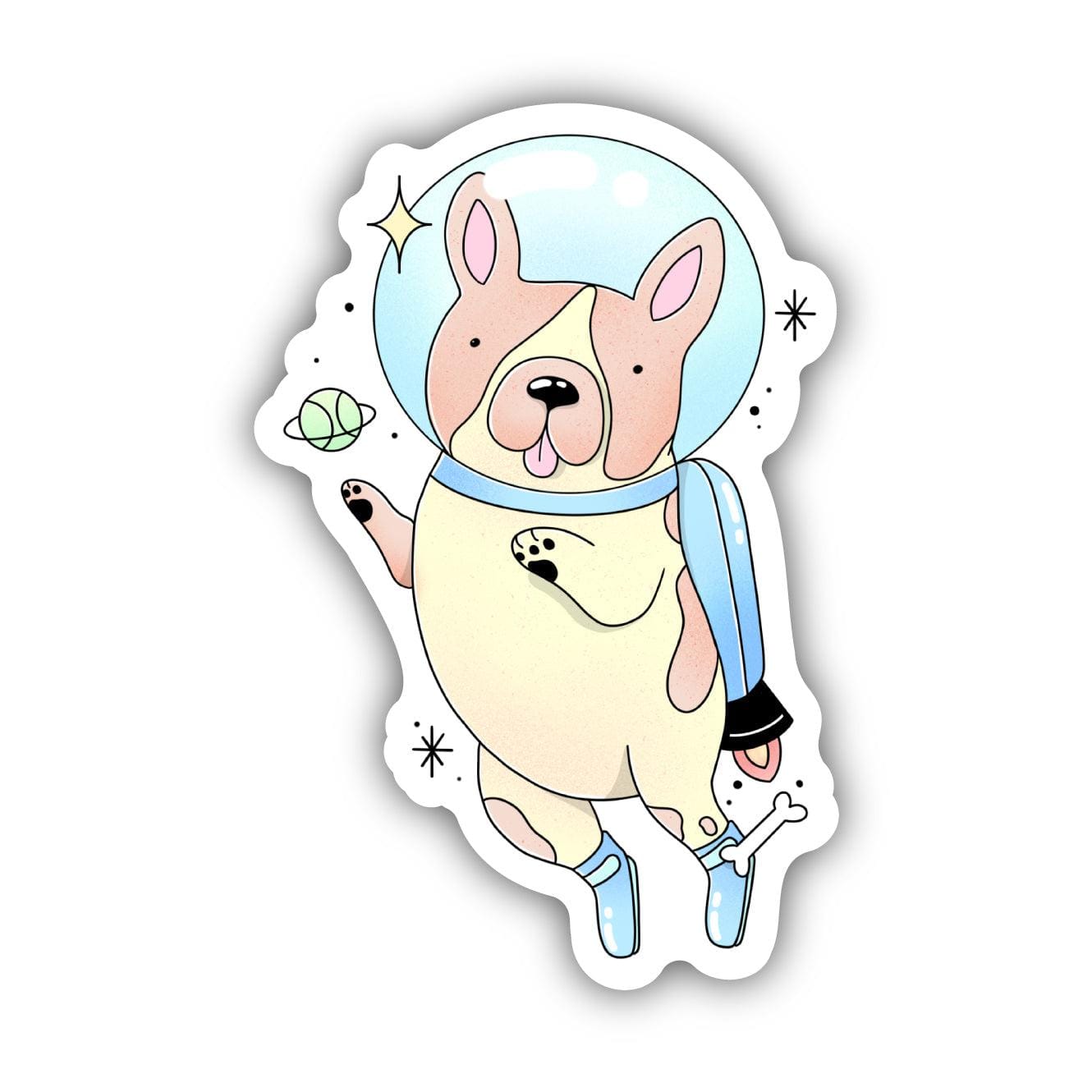 Cute Space Dog Astronaut Sticker、mySite、elrpsem3k