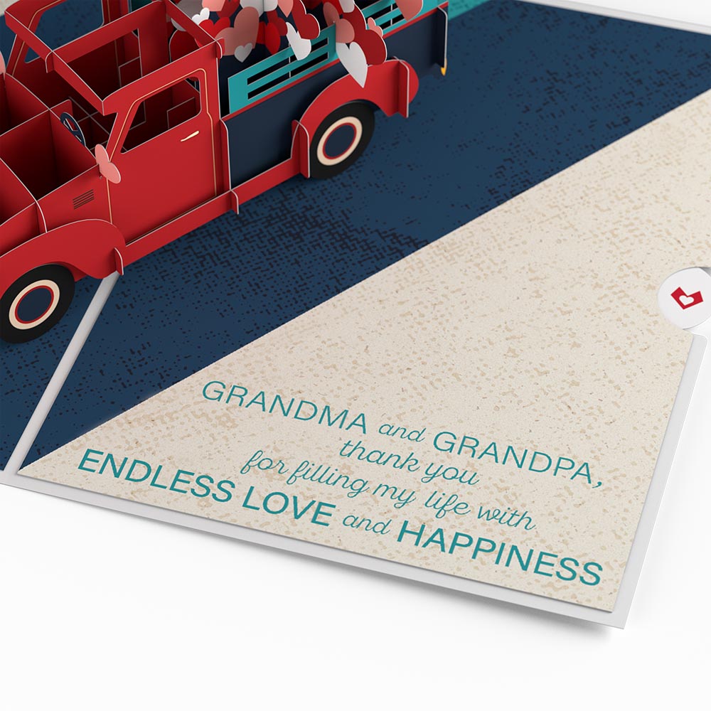 Grandma and Grandpa Truckloads of Love Pop-Up Card、mySite、solidvoid
