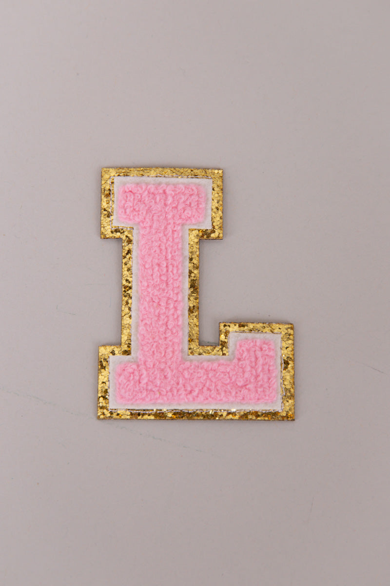 Chenille Adhesive Letter Patches- Light Pink 5.5cm、mySite、hinf8tx79