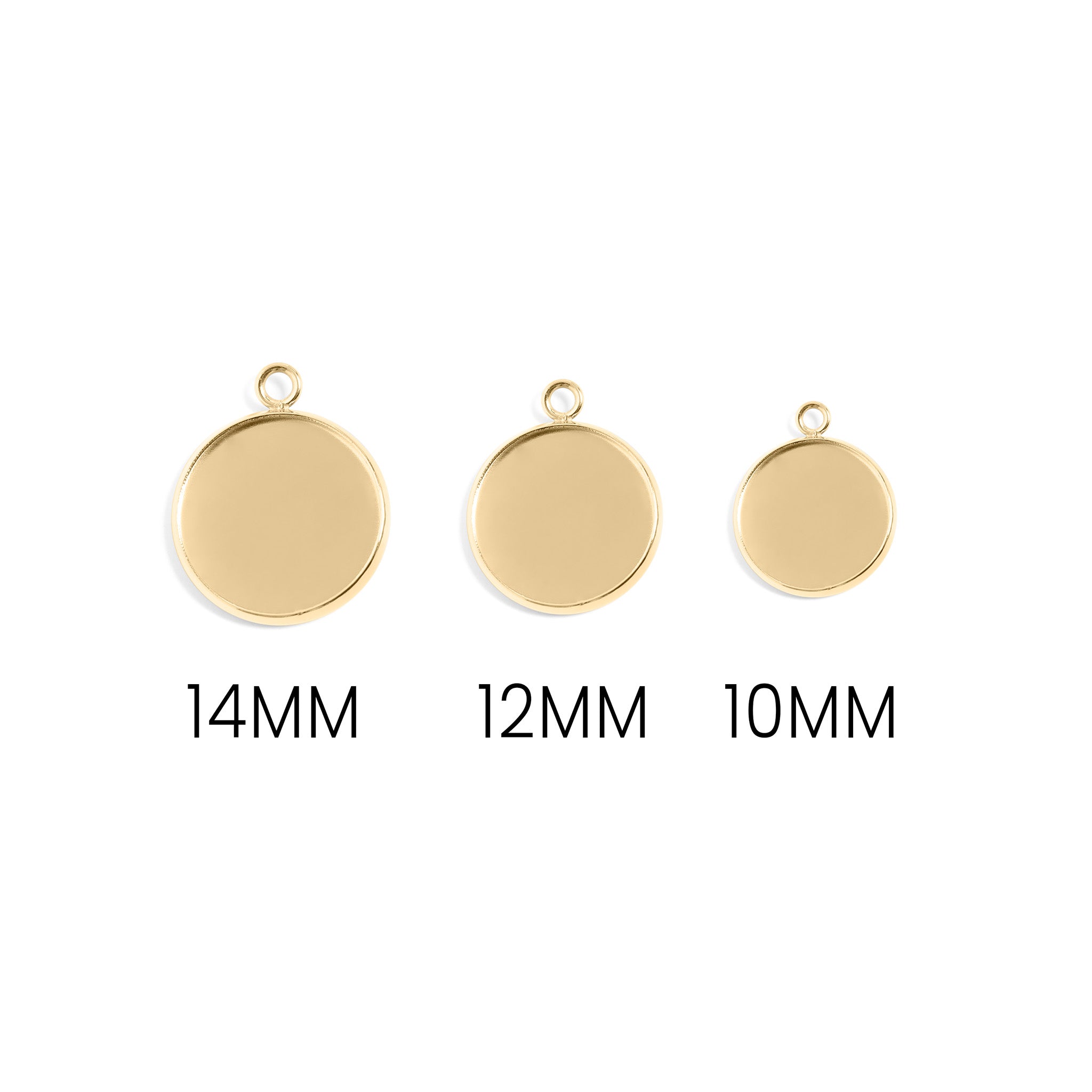 18K Gold PVD Stainless Steel Cabochon Bezel 10 Pack / ENC0020、mySite、dreamappss