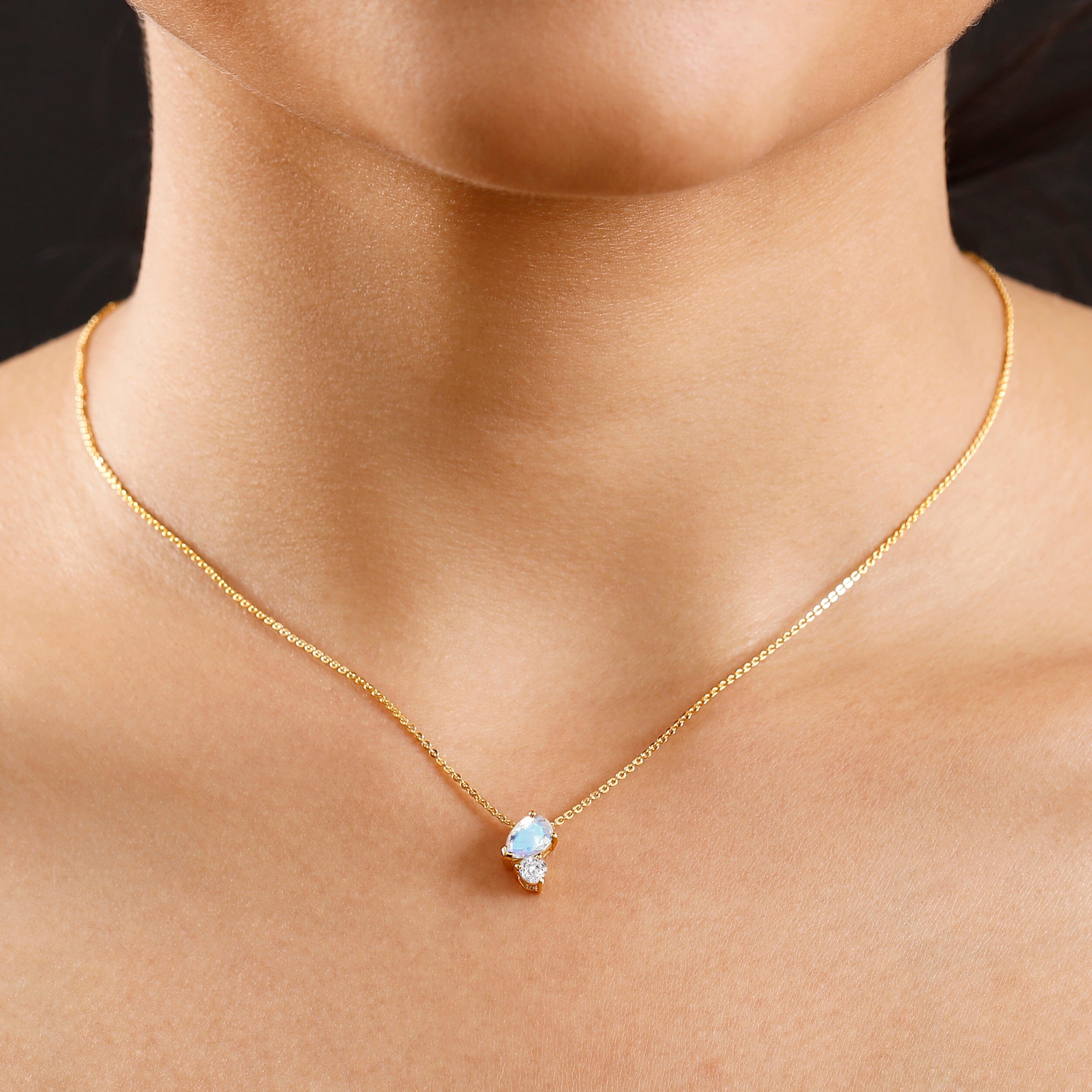 Moonstone & White Topaz - Toi Et Moi Necklace、mySite、hinf8tx79