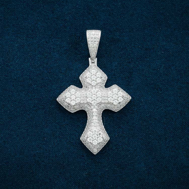 Moissanite Syriac Cross Pendant 14K Gold、mySite、hinf8tx79