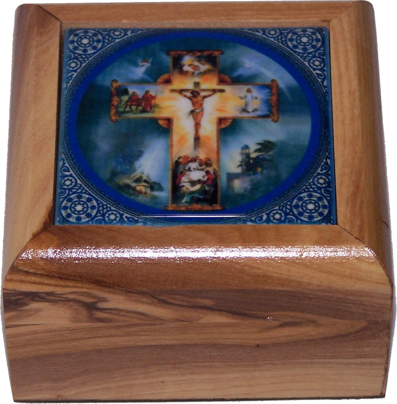 Holy Land Market First Communion Box - Rosary Box - Bethlehem Olive Wood、mySite、topwebapps