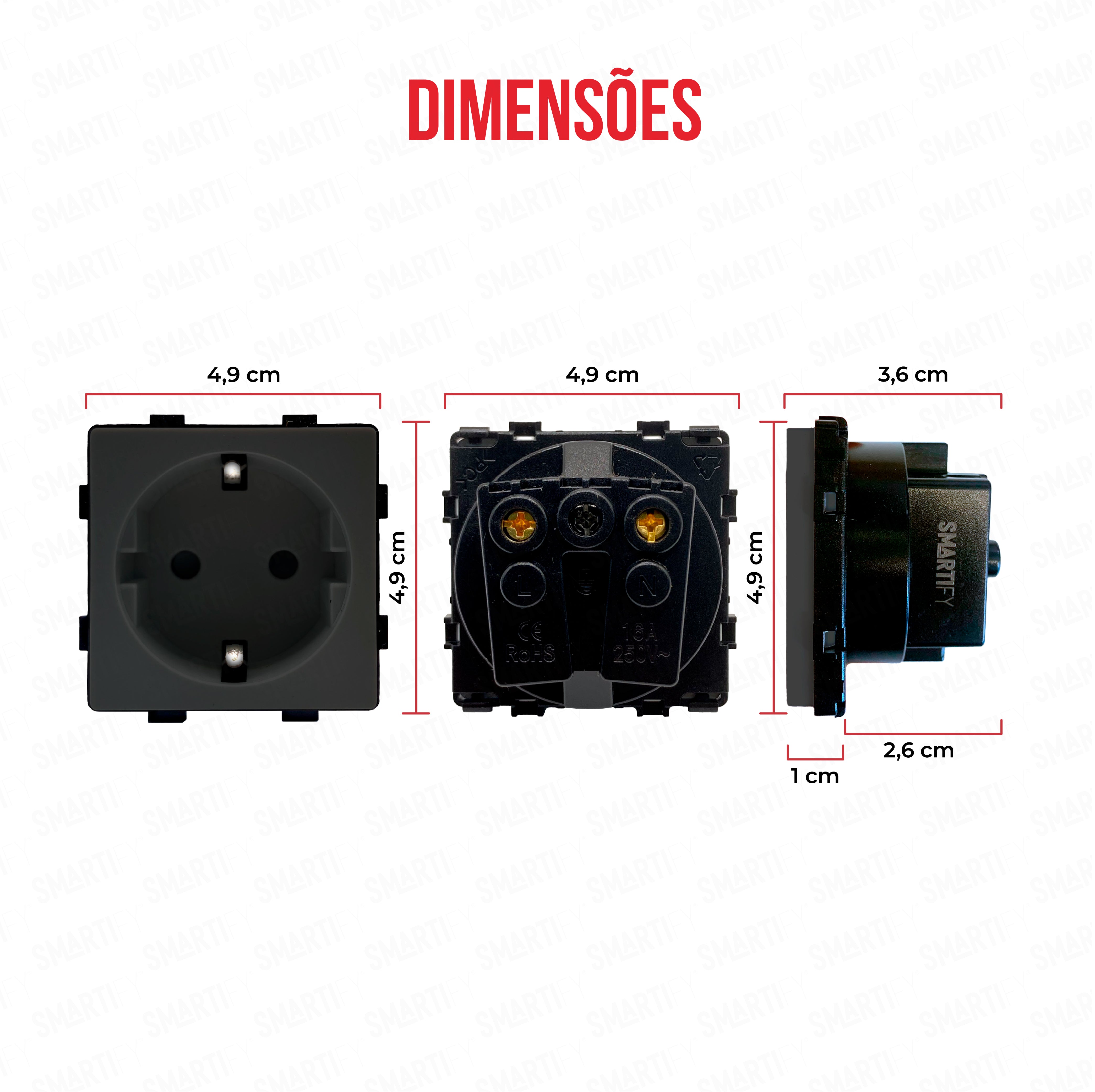 Smartify vPRO Módulo Tomada Preto - SYPMTENOPR、mySite、fannypackpong