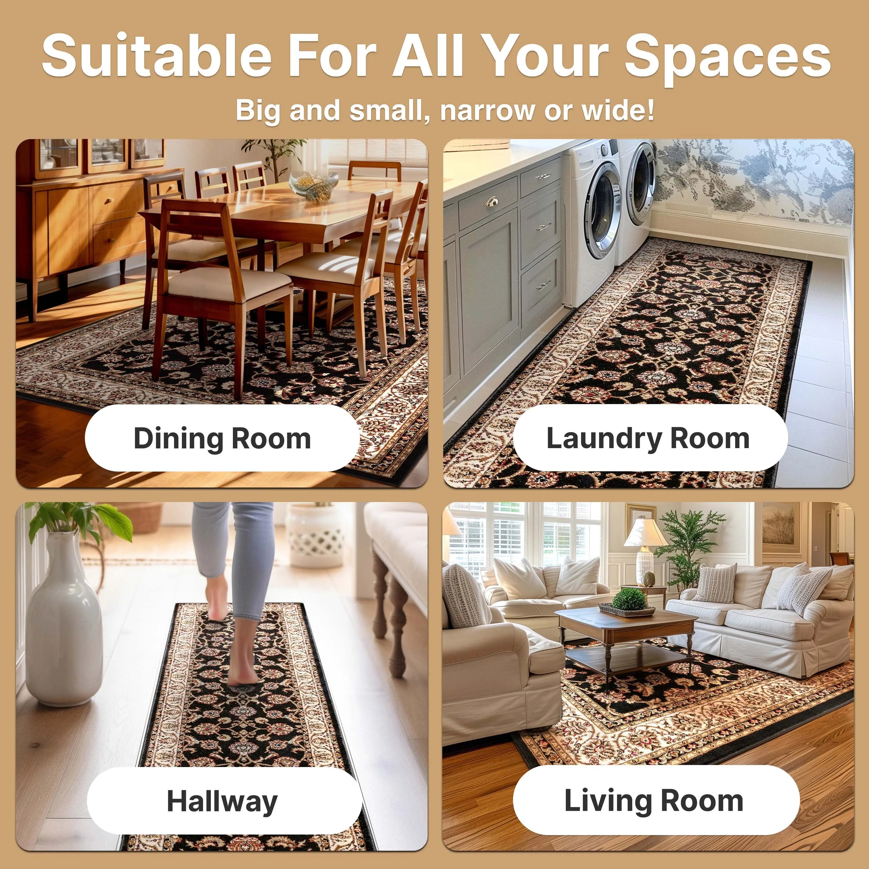 Sarouk Black Traditional Rug、mySite、gigharbornorthrealestate