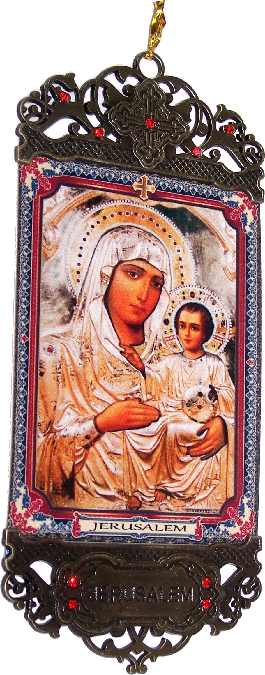  Holy Land Market Icon wall hanging heat printing on synthetic cloth decorated ( 16 x 7 cm OR 6.5 x 2.8 Inches )、mySite、elrpsem3k