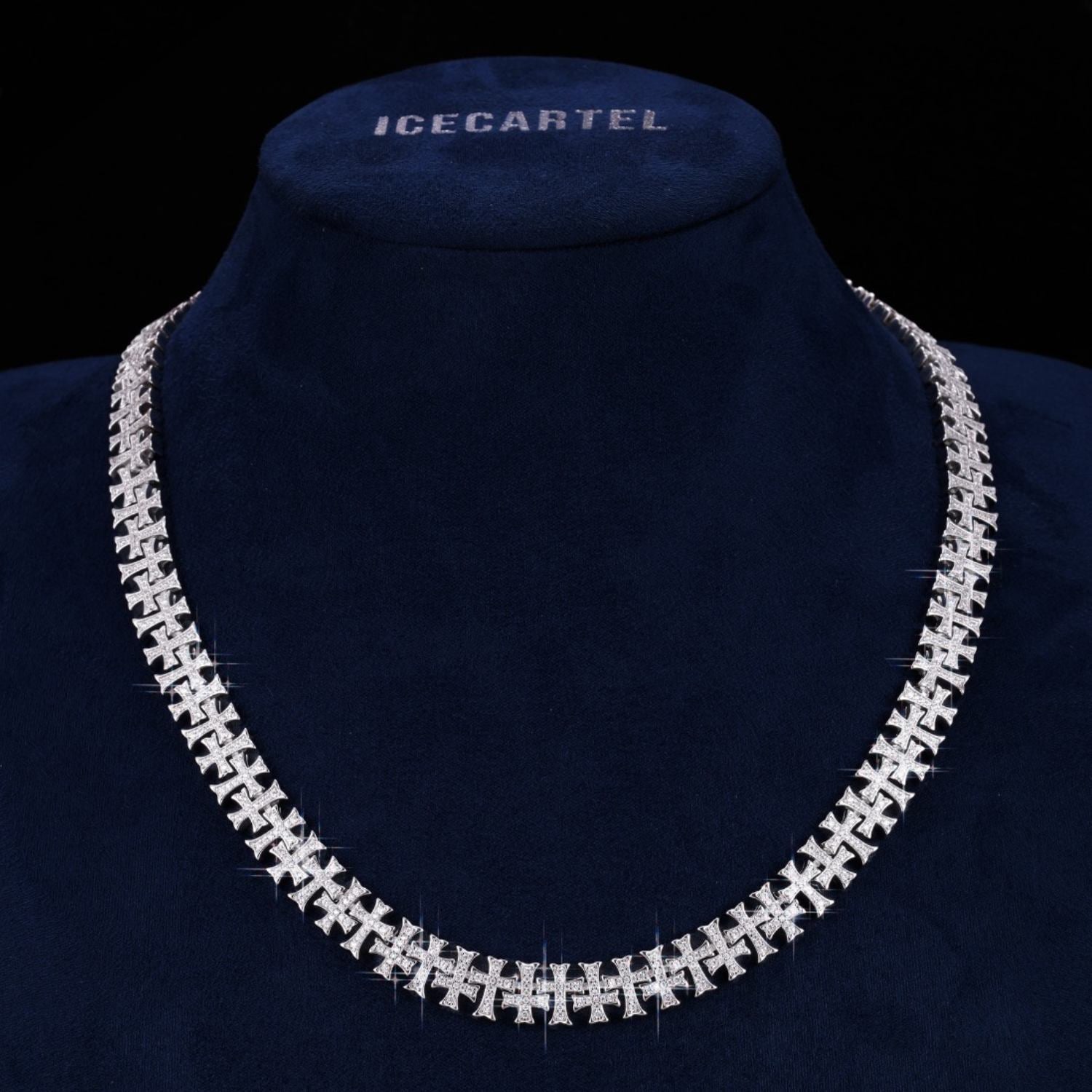 8MM VVS Cross Link Chain 14K Gold、mySite、hinf8tx79