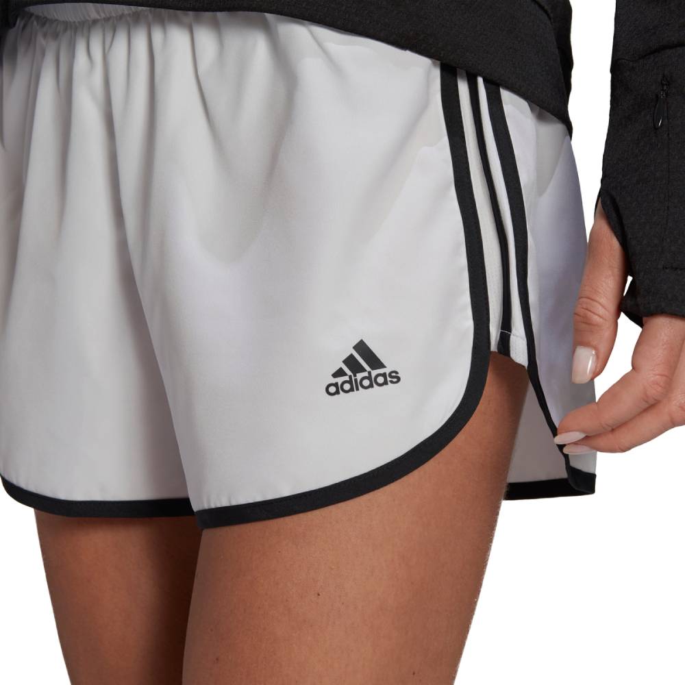 adidas Women's Marathon Short 4-Inch (White/Black)