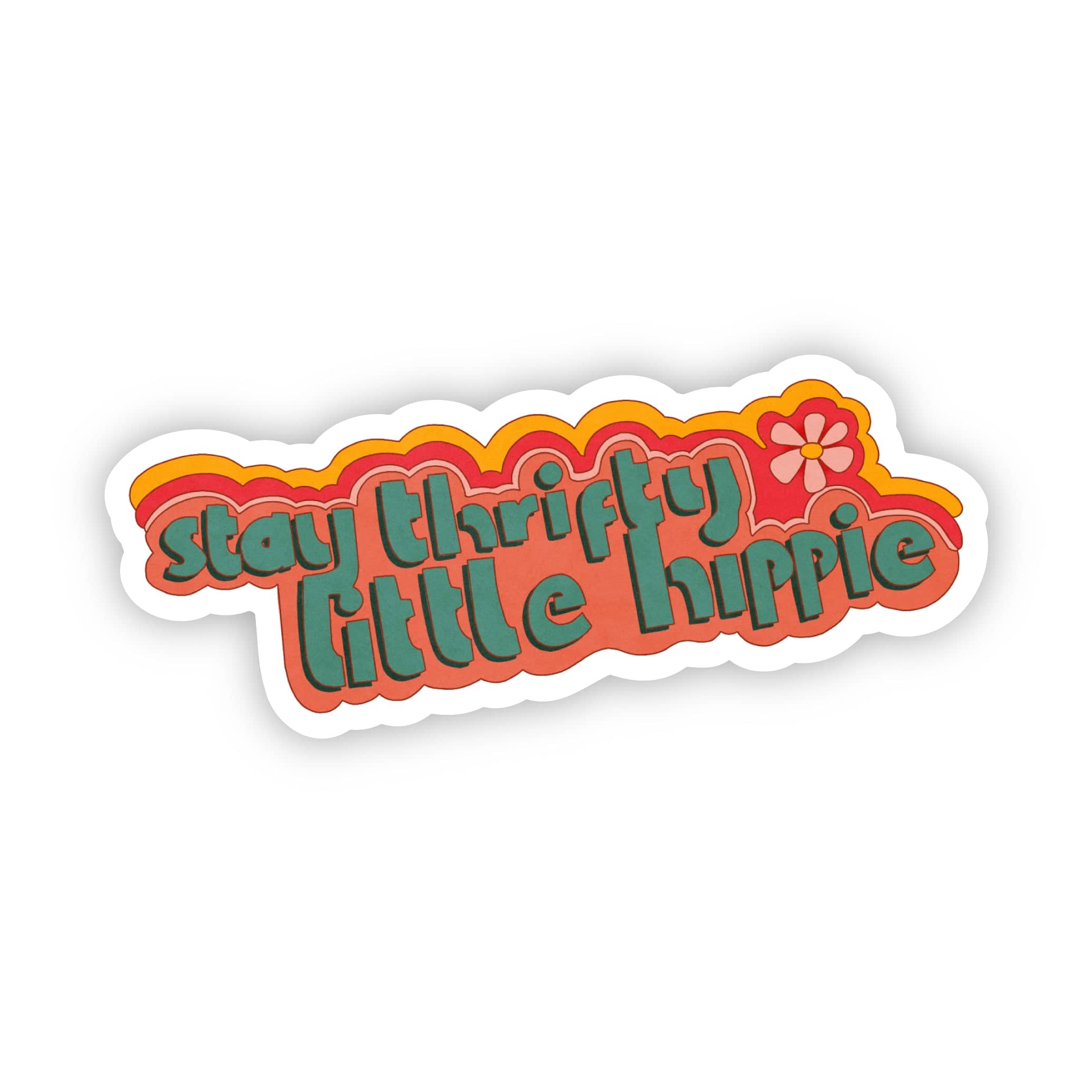  Stay Thrifty Little HIppie Groovy Sticker、mySite、elrpsem3k