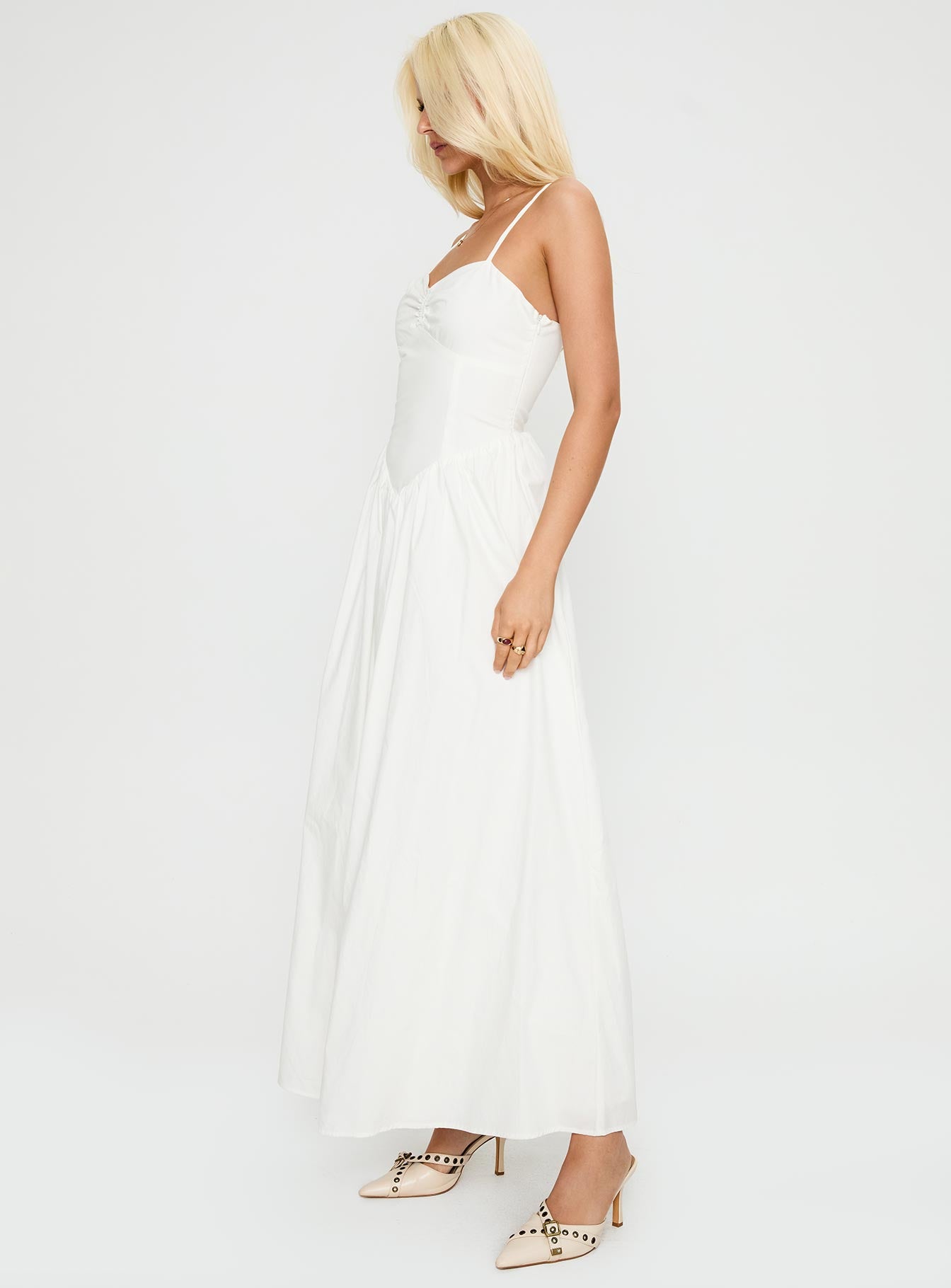 Ceremonious Maxi Dress White、mySite、solidvoid