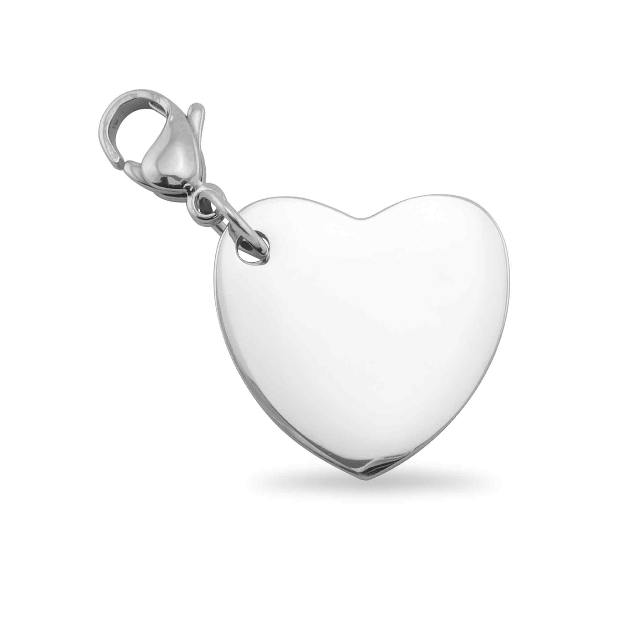 Stainless Steel Engravable Heart Charm Pendant / PDC1006、mySite、dreamappss