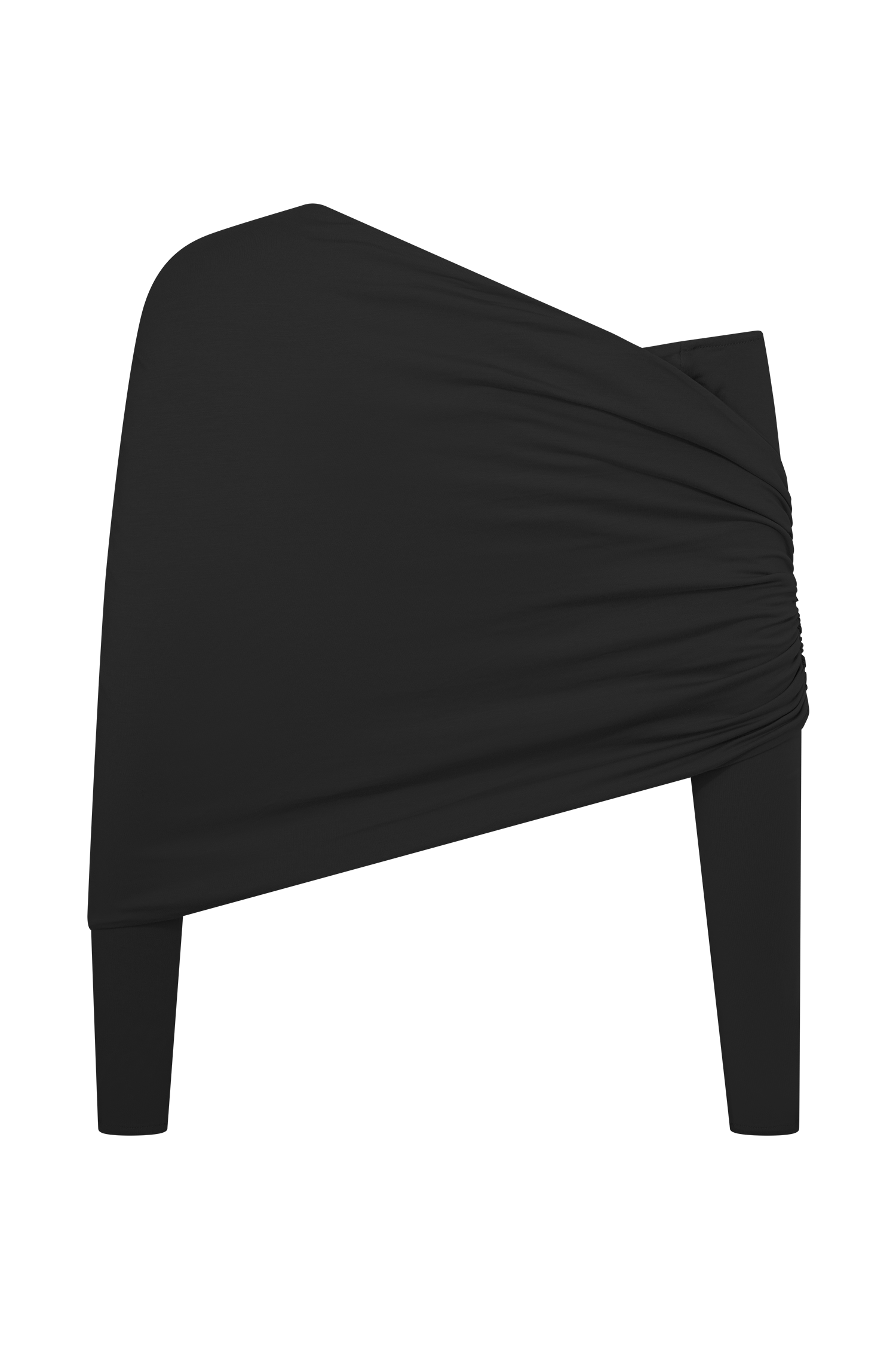 Corinna Modal One Shoulder Top - Black、mySite、solidvoid