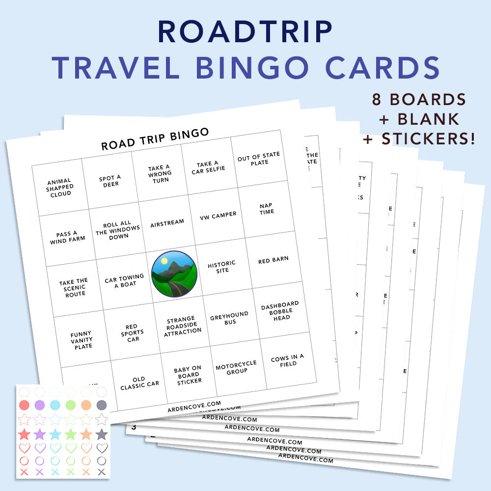 FREE Travel Bingo Cards Digital Download、mySite、garagedoors4me