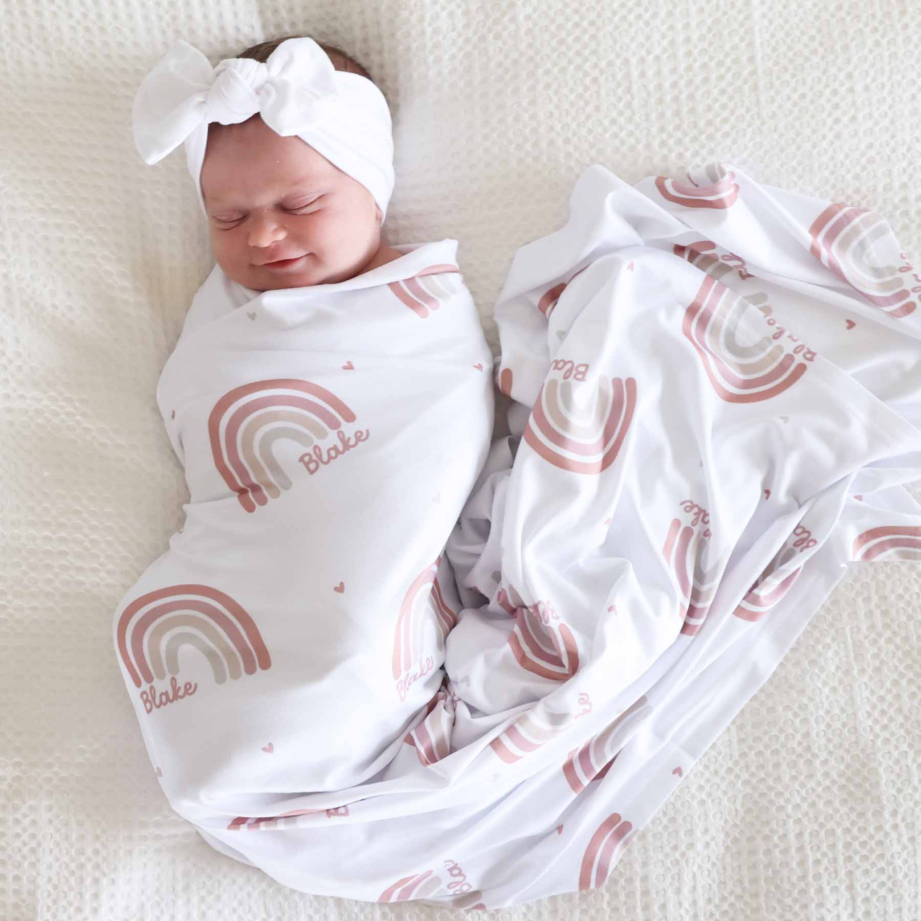  Neutral Rainbow Personalized Baby Name Swaddle、mySite、layawaytickets