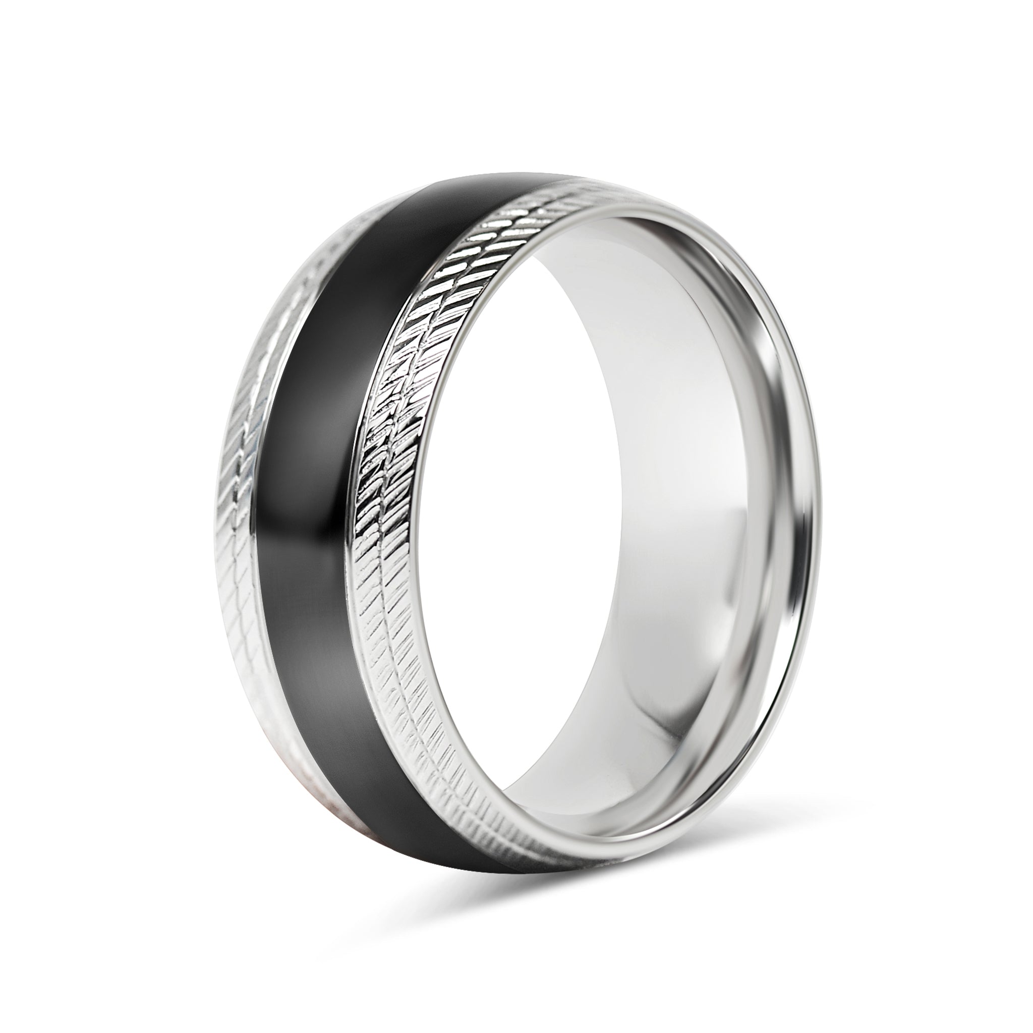 Black Center Stainless Steel Lined Pattern Edge Ring / CFR7013、mySite、dreamappss