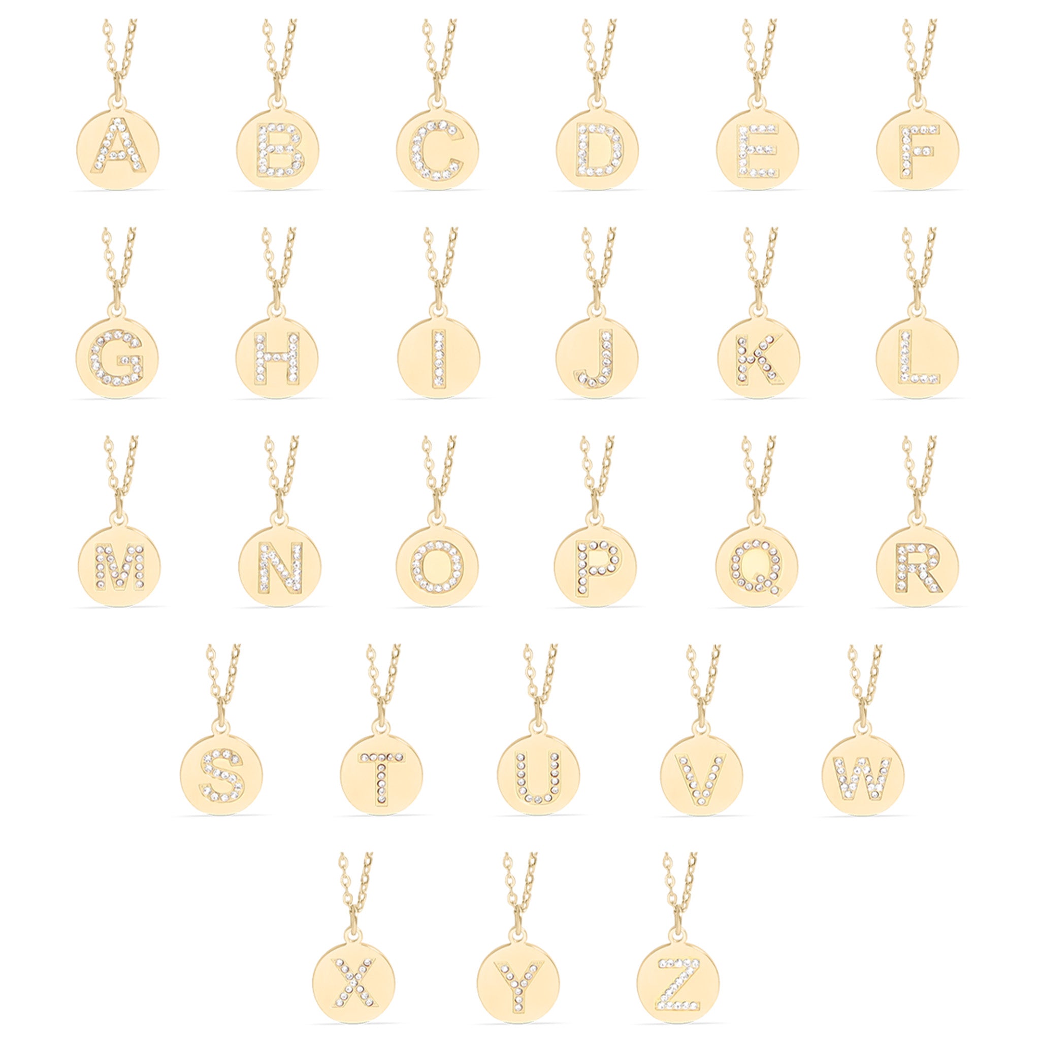 18K Gold PVD Stainless Steel Initial Pendant Necklace / SBB0283、mySite、dreamappss